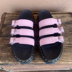 DR. MARTINS BLAIRE LEATHER SLIDES